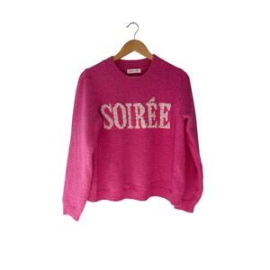SOIRÉE Pink Pearl Beaded Sweater XS Hot Pink Knit Primark Cares
